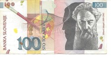 Geldschein Banknote Slowenien 100 Tolarjev 2003