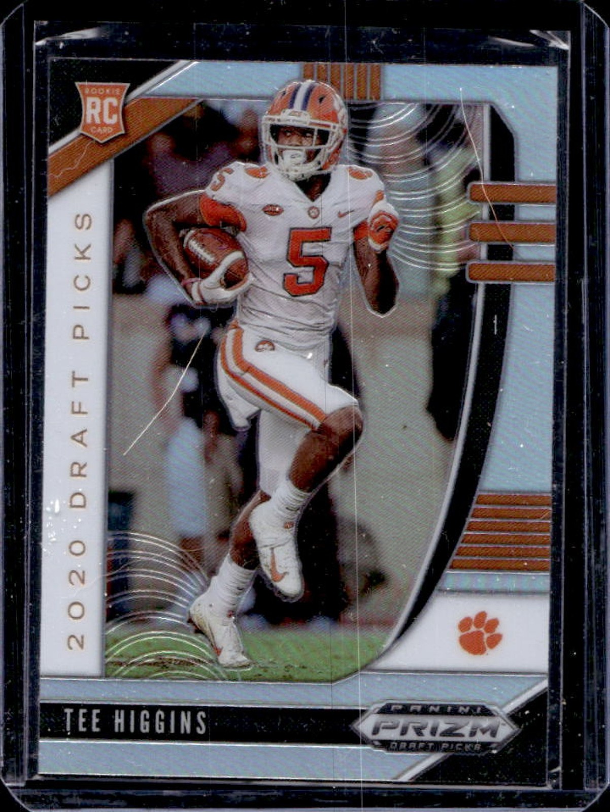 2020 Panini Prizm Draft Picks Tee Higgins RC Prizm Silver Rookie #107 Tigers