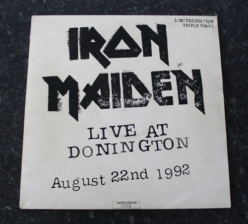 IRON MAIDEN LIVE AT DONINGTON 1ST UK PRESSING VINYL LP NUMBERED 5558 NM