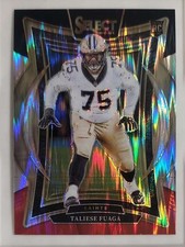 2024 Panini Select - Black & Red Prizm Shock #56 Taliese Fuaga Mint