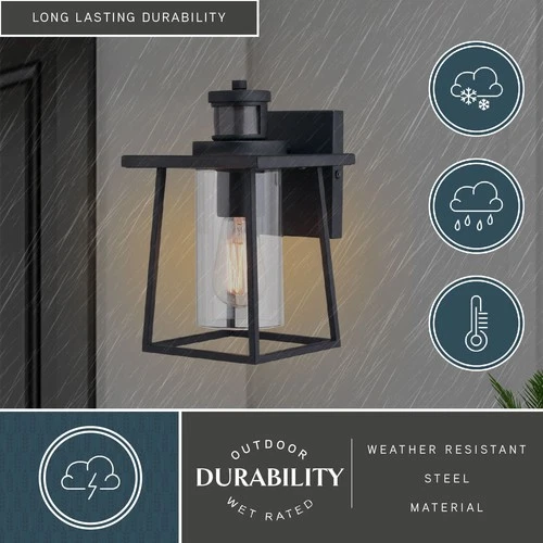 Vaxcel Lighting T0729 Geneva 11" Tall Outdoor Wall Sconce - Black - Picture 8 of 12