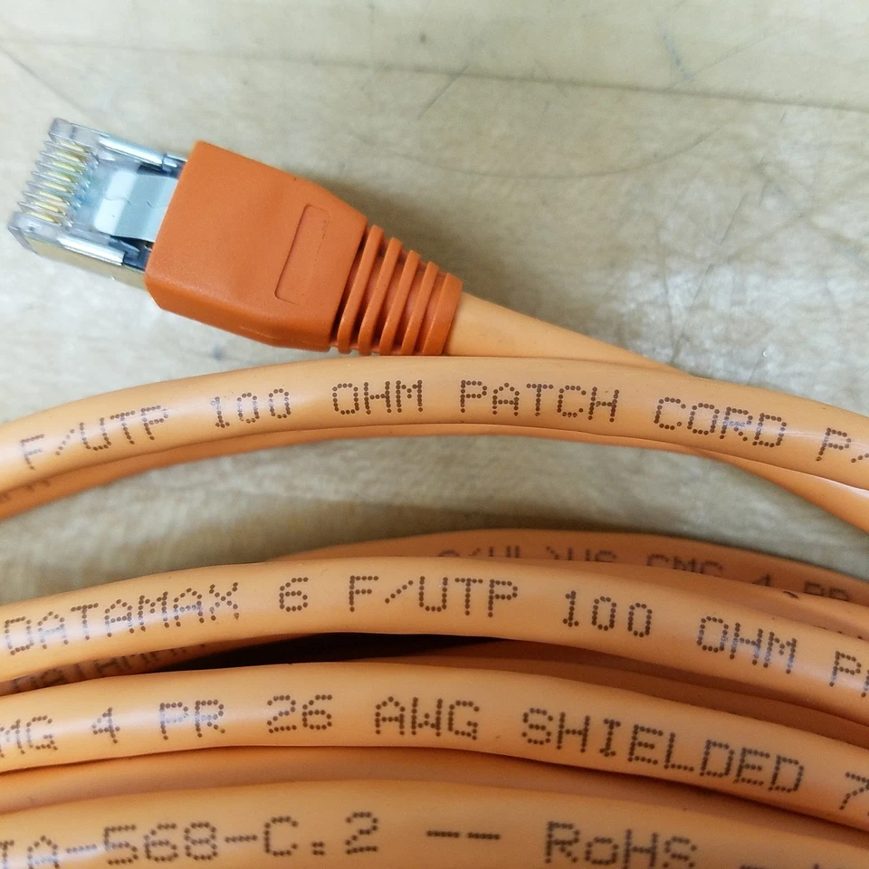 Quabbin Datamax P/N 2933R, 6 F-UTP 100 OHM Patch Cable - NEW - Image 3 of 4