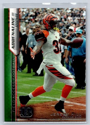 2015 Topps Field Access #ARA-JH Jeremy Hill Adrenaline Rush Green #/50