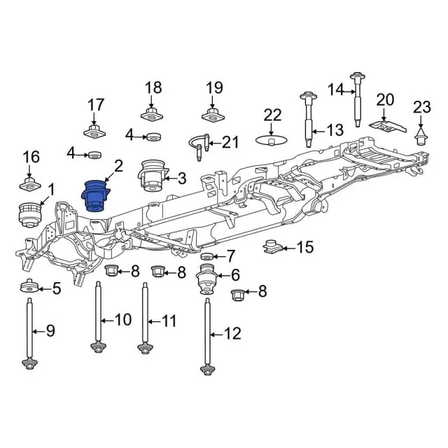 Aislante superior para Ford F-250 Super Duty F-350 SD 2017-2024 (N/P PC3Z-2500154-B)