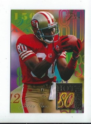 JERRY RICE 94 Flair ''Hot Numbers'' (Hi Grade PRISTINE) Razor Sharp Corners, Edges