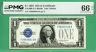 FANCY SERIAL NUMBER - F 090000010 A - 1928 $1 SC - Fr 1600 - PMG GEM 66 EPQ — photo 1