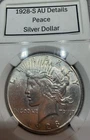 1928-S  AU Peace Silver Dollar Ungraded 90% Silver in NGC Style Slab Holder