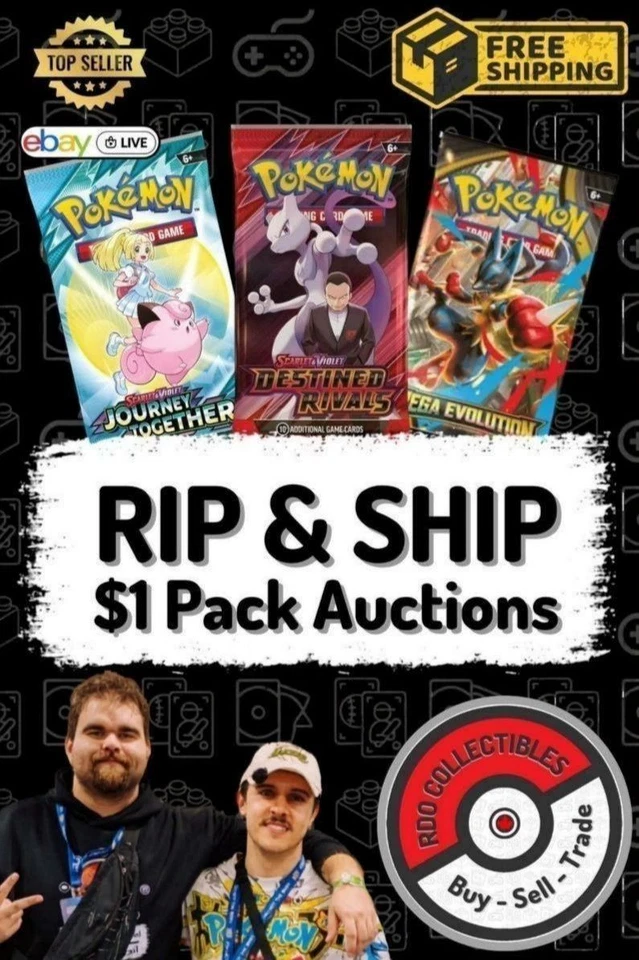 $1 Start | FREE SHIPPING! | Hits Only | Pokemon Pack Rip & Ship | Friday