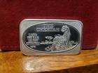 1 OZ CHEETAH FASTEST LAND ANIMAL  WILDLIFE SILVER ART BAR  .999 FINE SILVER