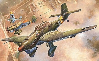 Trumpeter Junkers Ju87B2 Stuka German Dive Bomber - Plastic Model Airplane Kit