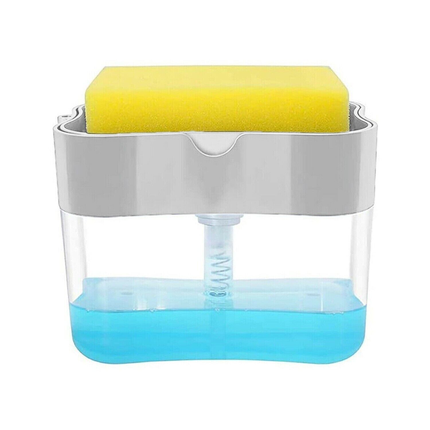 2-in-1 Soap Dispenser and Sponge Caddy for Dishwashing-image