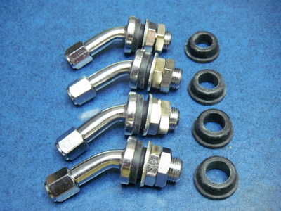 Superior 30-150K High Performance 1'' Tall Chrome Tire Valves