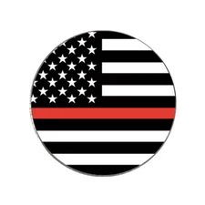 Thin Red Line US Flag Fire Fireman Golf Ball Marker + HAT CLIP