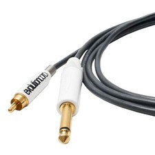 Evolution Straight RCA Tattoo Cord to 1/4" Jack Twin Core Silicone MEDUSA V2 Cab