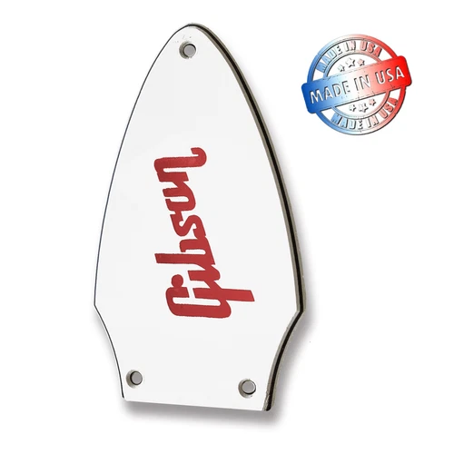 3 Ply White Truss Rod Cover for Gibson Flying V + Red Decal Made In USA