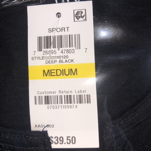 INC Mens Eco-Friendly Split Neck Long Sleeve T-Shirt $39.50 MSRP Deep Black - Picture 10 of 10
