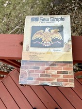 NOS 1970s AMERICAN EAGLE LATCH HOOK WALL HANG Rug kit MCM