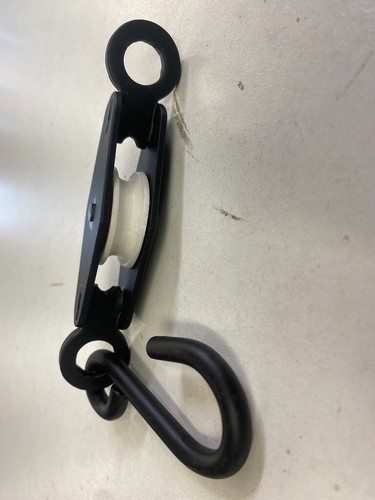Washing Line Pulley Airer wheel black single 1 1/4" with swivel hook clothes out - 第 5/24 張圖片
