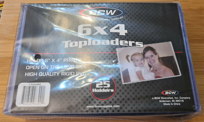 1 x 25 Toploader BCW  4'' mal 6''  Card Holder  XXL Pokemon & Magic PVC Neu & OVP