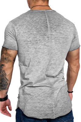 T-shirt Scollo A V Uomo Blu Petrolio - Asi Service - Foto 6