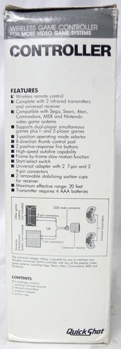 Vintage Quick Shot QS-127 Universal Wireless Set of 2 Video Game Controllers! - Picture 2 of 15