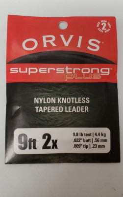 Orvis SuperStrong Plus Nylon Vorfach 9ft 2x 0.23mm 4.4 kg 2er Pack (2FCZ6202)
