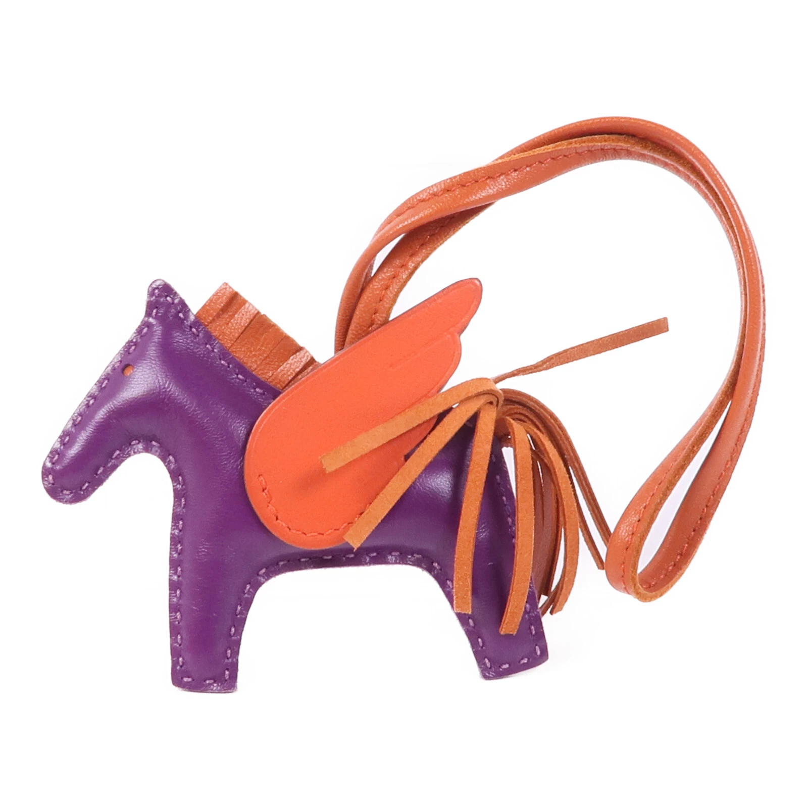 HERMÈS HERMES Rodeo Pegase Charm Cinturino Milo Pelle Veloce Viola Rosso