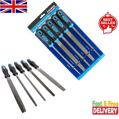 5-teiliges 8 Zoll Soft Grip verschiedene Ingenieure Metallfeilen-Set Schwerlast-Kit Werkzeuge UK