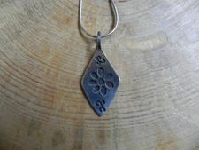 Sterling Silver FLOWER Pendant on Sterling Silver Necklace 20" by Kevin n Anna