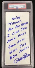 Pete Rose Signed Note Socks Baseball Cincinnati Reds Hit King Autograph PSA/DNA