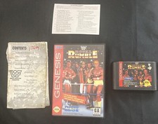 WWF Royal Rumble Sega Genesis Video Game Complete in Box Manual Rough, Tested