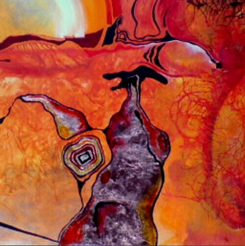 cuerpo hombres figuras sol fuego arte abstracto contemporáneo pintura artista contemporáneo Foto 3 de 4