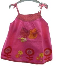 La Compagnie des Petits robe à brides fuschia motif fleurs bébé 3 mois