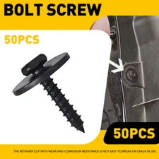 50pcs/Set Car Engine Splash Shield Body Bolts Screw Nut Fender Bumper Clip Rivet