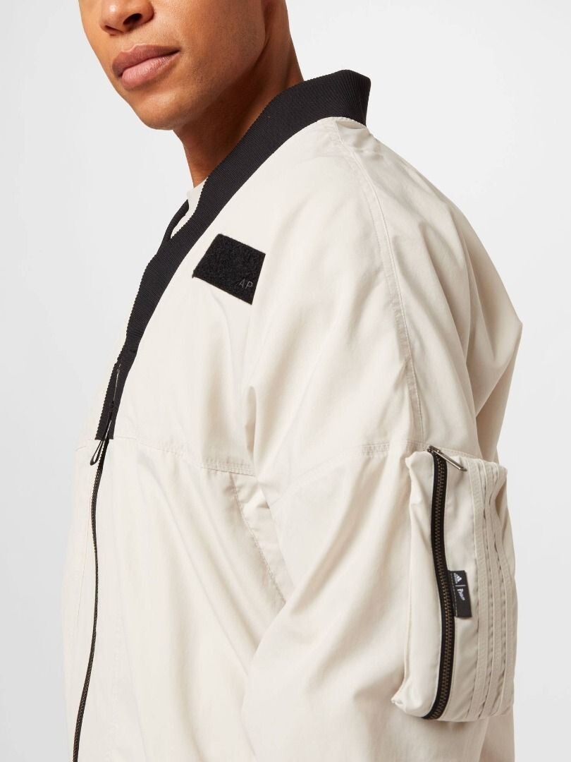 New Authentic Mens Adidas Parley Bomber Jacket Aluminum Sz