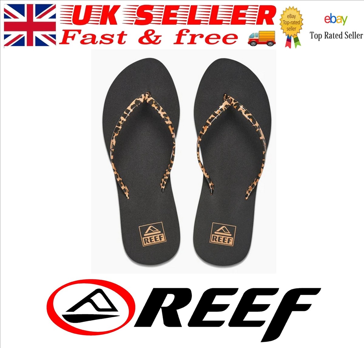 Reef Ladies Flip Flops Bliss Nights - Classic Leopard BNWT FREE CARRIAGE |  eBay UK