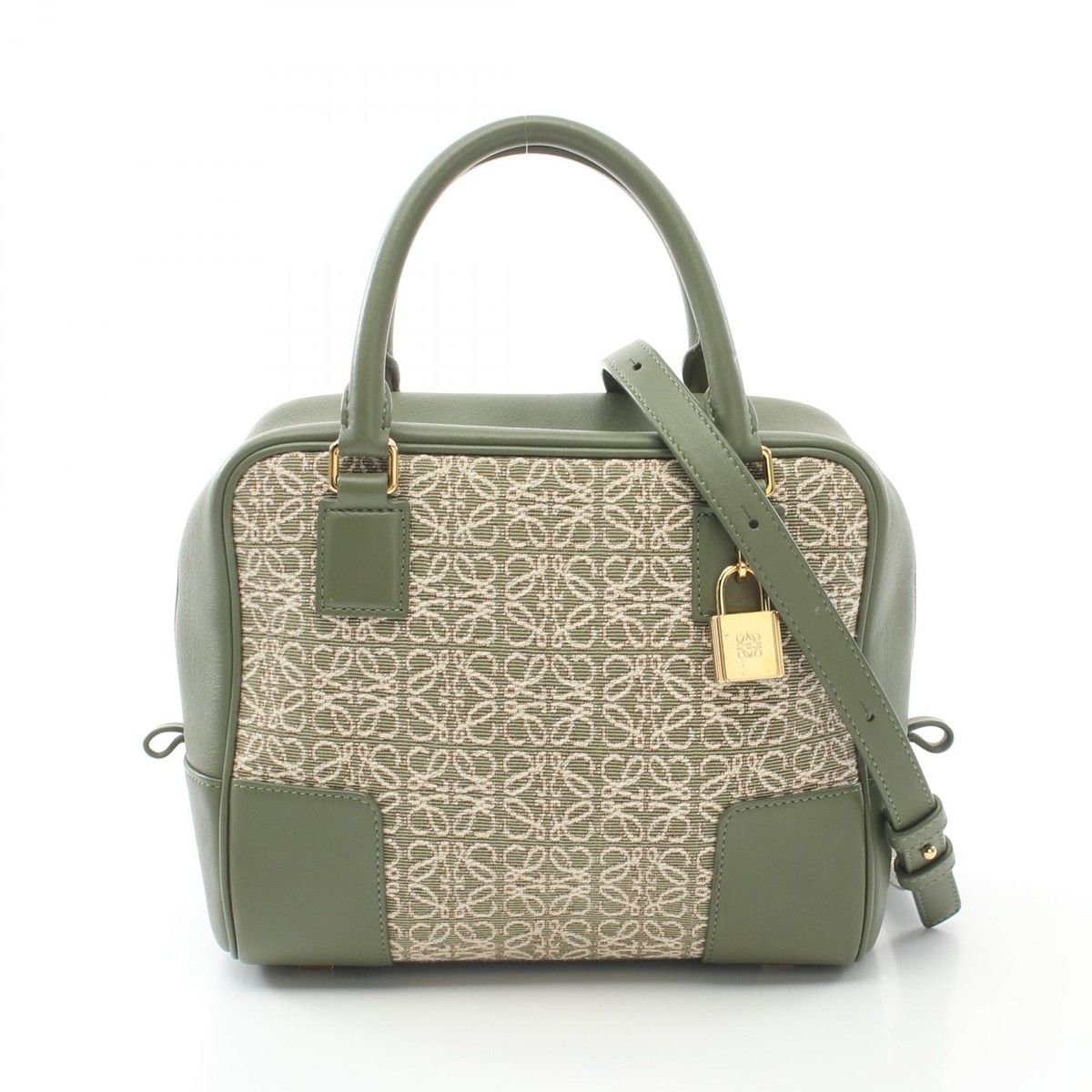 セール!Loewe Amazona 19 スクエア A039N10X02 LOEWE Amazona 19 2way Handbag A039N10X02 canvas leather