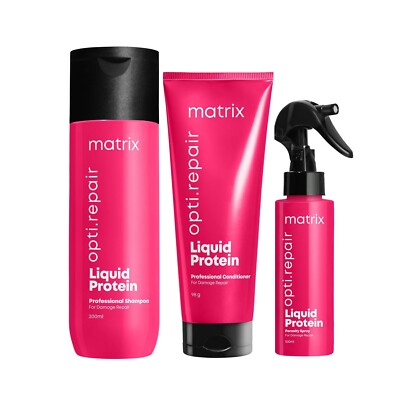 Matrix Opti Repair Professional Protein Shampoo, Conditioner & Hair Spray Combo