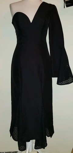 C/MEO COLLECTIVE Aspire black one shoulder fit and flaredress BNWT S - Picture 6 of 10