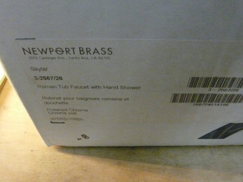 Roman Tub Faucet + Hand Nozzle--Skylar by Newport Brass--3-2567/26 Chrome - Picture 2 of 9