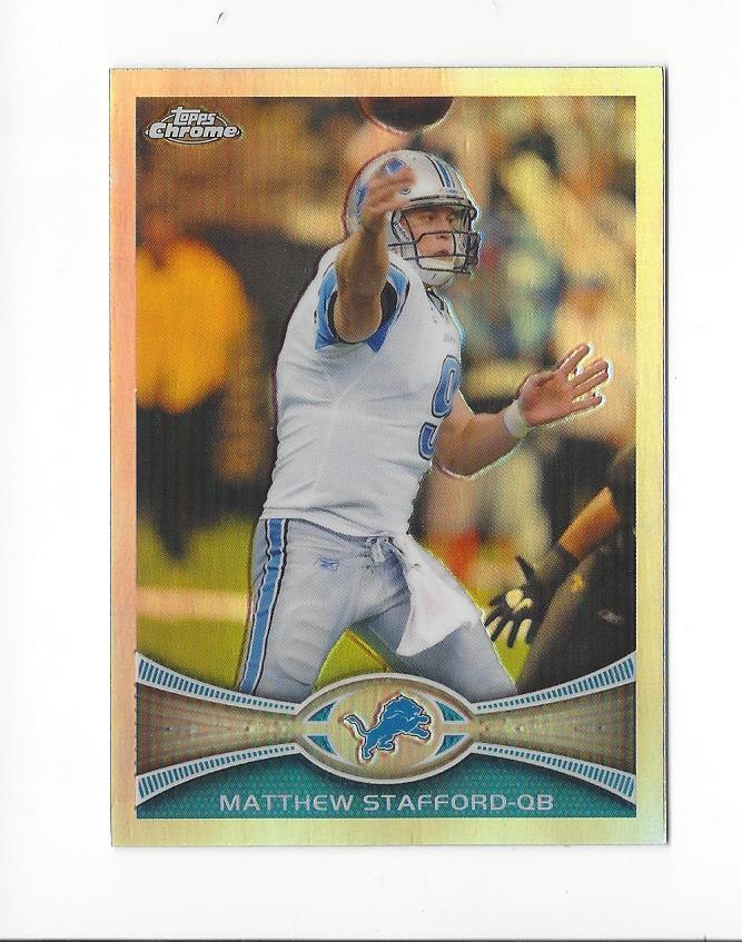 2012 Topps Chrome Refractor #126 Matthew Stafford Lions