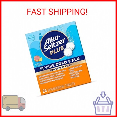 Alka-Seltzer Plus Severe, Cold & Flu Medicine, Citrus Effervescent Tablets, Nasa