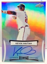 Kevin Maitan 2017 Leaf Metal Draft SILVER Prismatic Base Autograph Auto - BRAVES