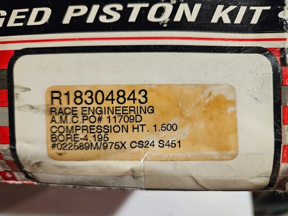 Nuevo de Lote Antiguo Juego de 8 Pistones Wiseco Forjados .030 401 AMC JEEP AMX Javelin Gremlin V8 401 Foto 2 de 4