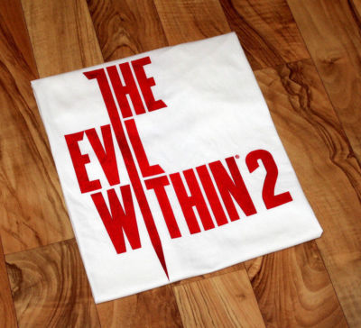 The Evil Within 2 PS4 Xbox One Rare Promo T-Shirt Bethesda Größe L