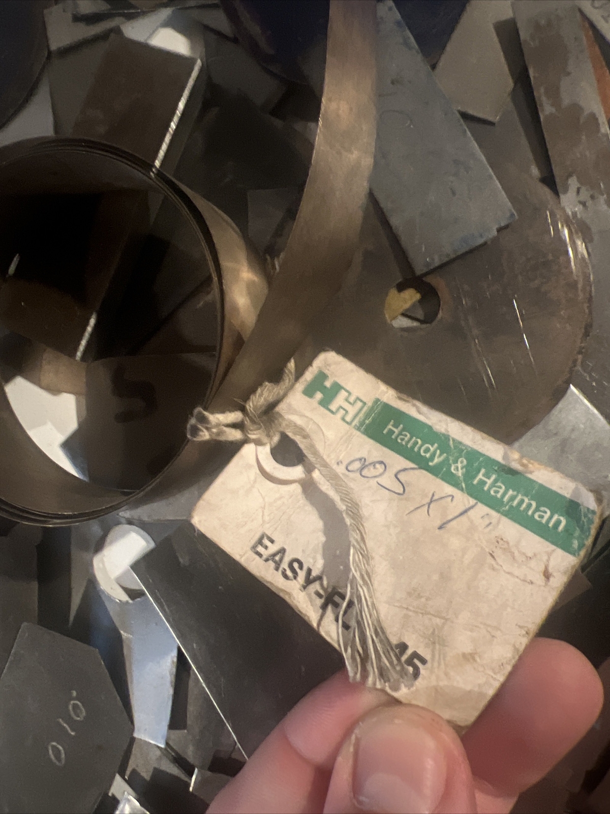 Used Assorted Shim Stock (small flat Rate Box Full) Brass And Steel eBay