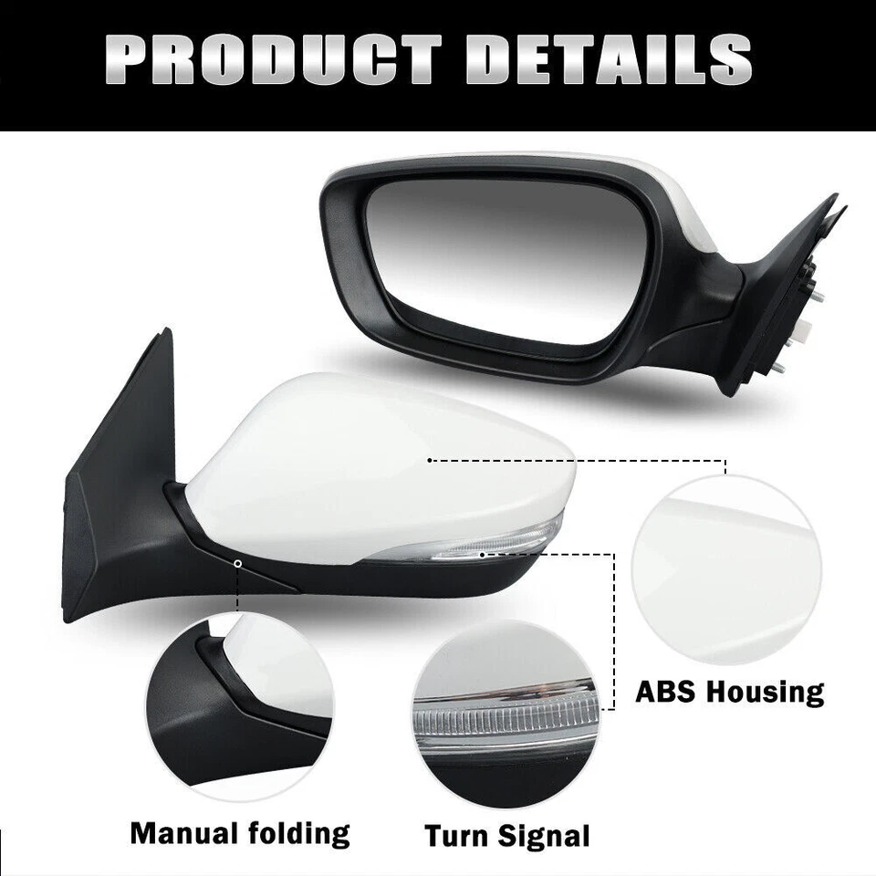 Left Side Electric Door Mirror Assembly For Hyundai Elantra 2011-13 Manual Fold - image 3 of 4