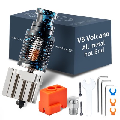 V6 Volcano All Metal Hotend: Volcano Hot End Full Kit 24V High Flow｜500&#
