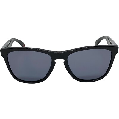 Oakley Frogskins Polished Black Frame Grey Lens Sunglasses
