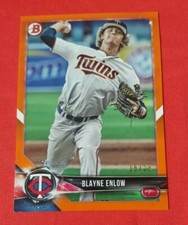 2018 Bowman BP141 Blayne Enlow Orange Paper Parallel #19/25 Minnesota Twins